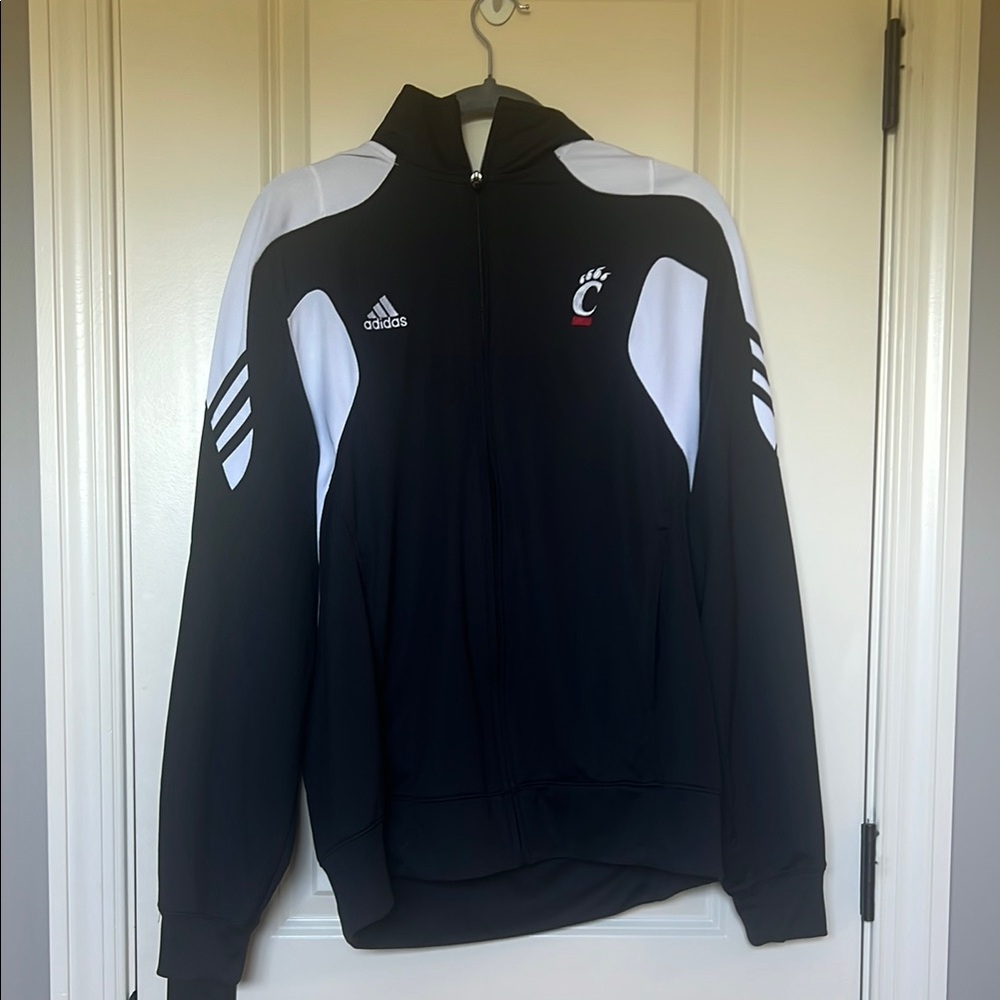 University of Cincinnati Adidas Black and White Men's Jacket